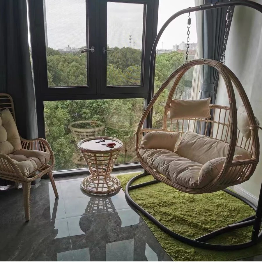 阳台吊篮藤椅户外休闲室内秋千双人鸟巢懒人椅单人庭院吊椅摇篮椅