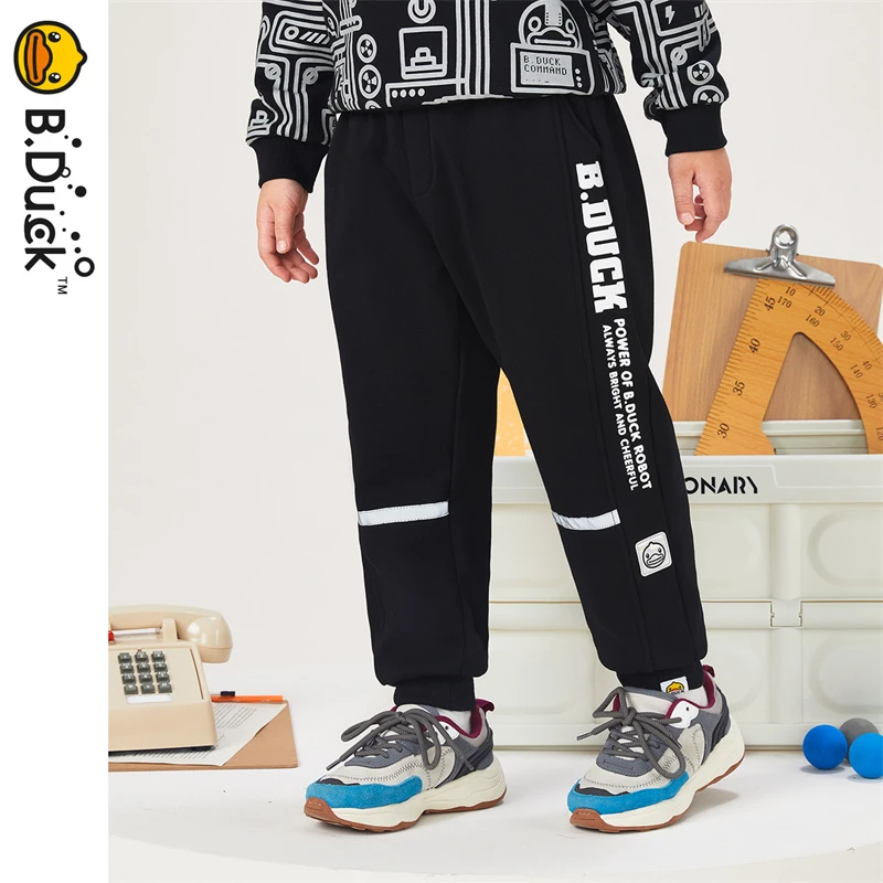 B.Duck小黄鸭童装儿童针织长裤秋季男童新款休闲裤子 BF3357023