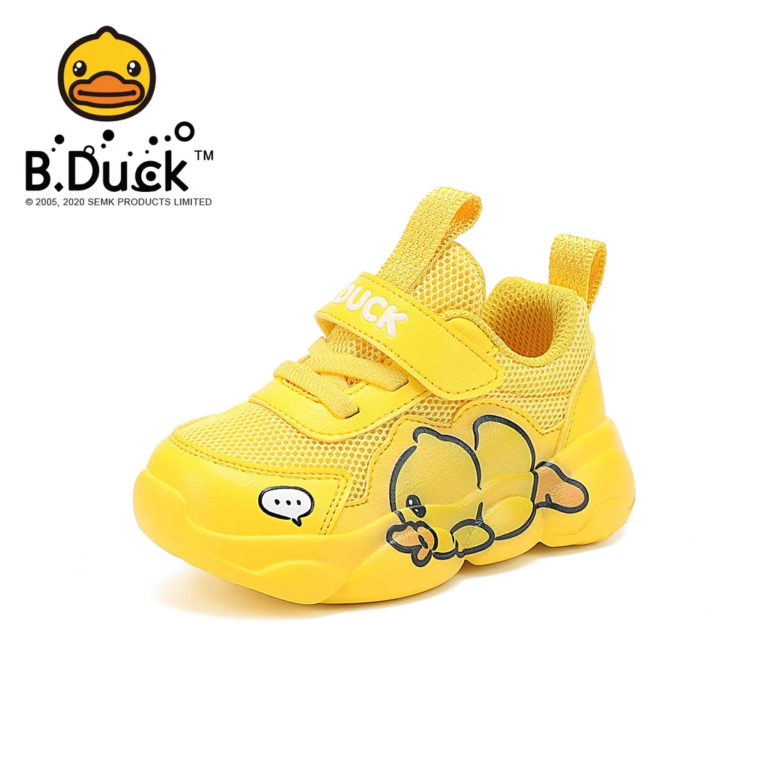 B.Duck小黄鸭运动鞋春季儿童软底防滑男女童休闲鞋子 B1382024