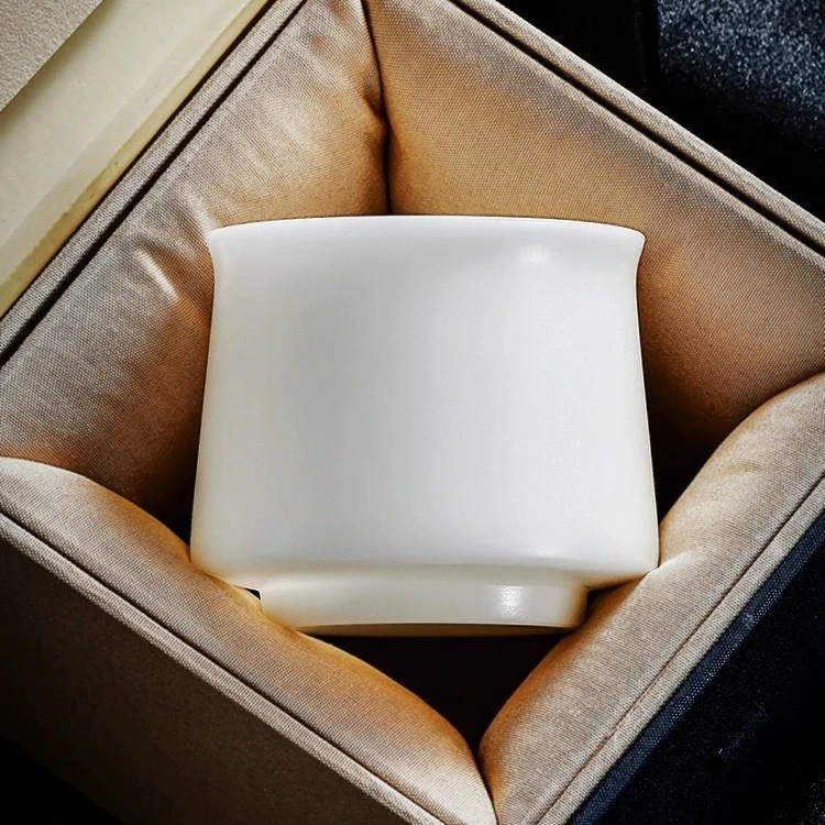 德化白瓷茶杯个人专用冰种玉瓷主人杯单杯女男功夫茶盏品茗杯礼盒