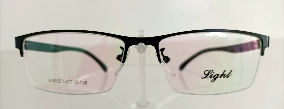 50金属半框眼镜男可配度数黑色眼镜架框镜方框男款时尚