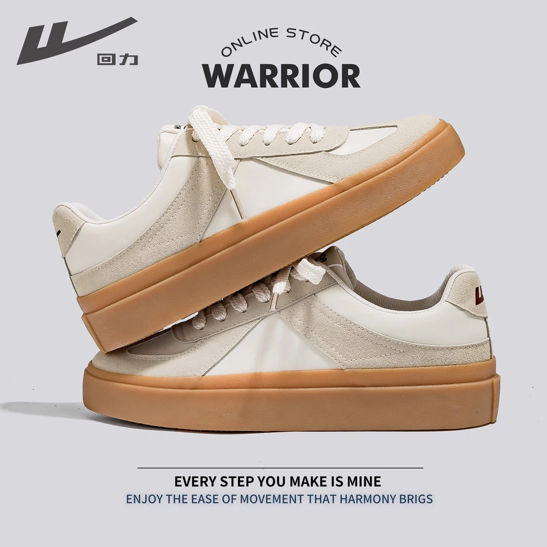 回力德训鞋男2025秋季新款百搭复古休闲厚底增高学生运动小白板鞋