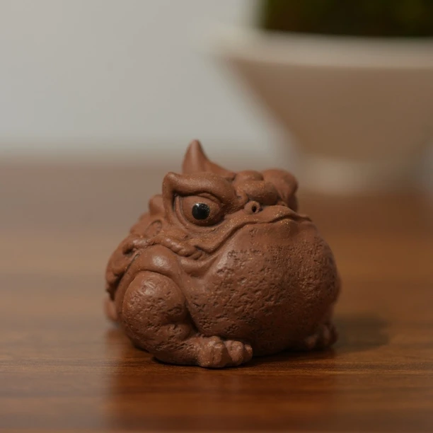 宜兴紫砂茶宠招财金蟾精品可养蛤蟆茶玩茶桌小摆件功夫茶台装饰品