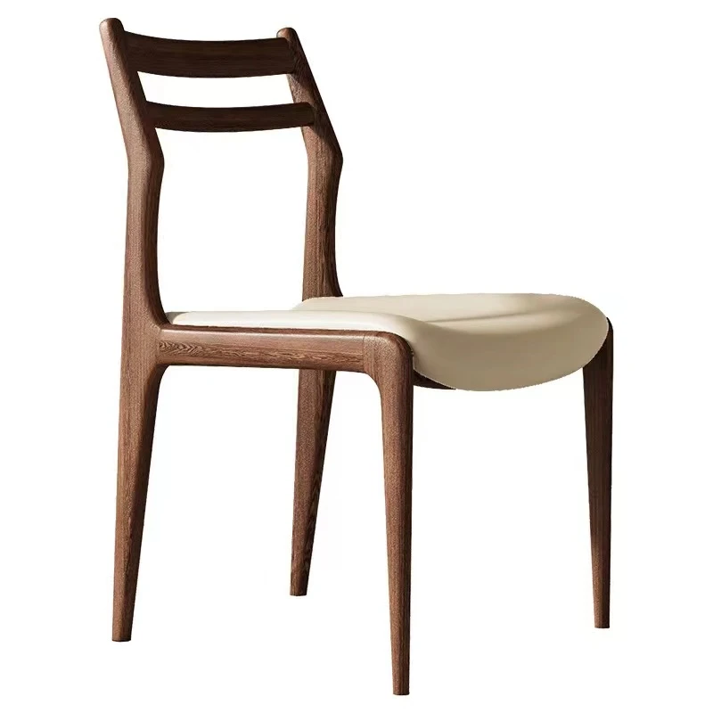 北美复古白蜡木实木餐椅意式极简设计师北欧书椅