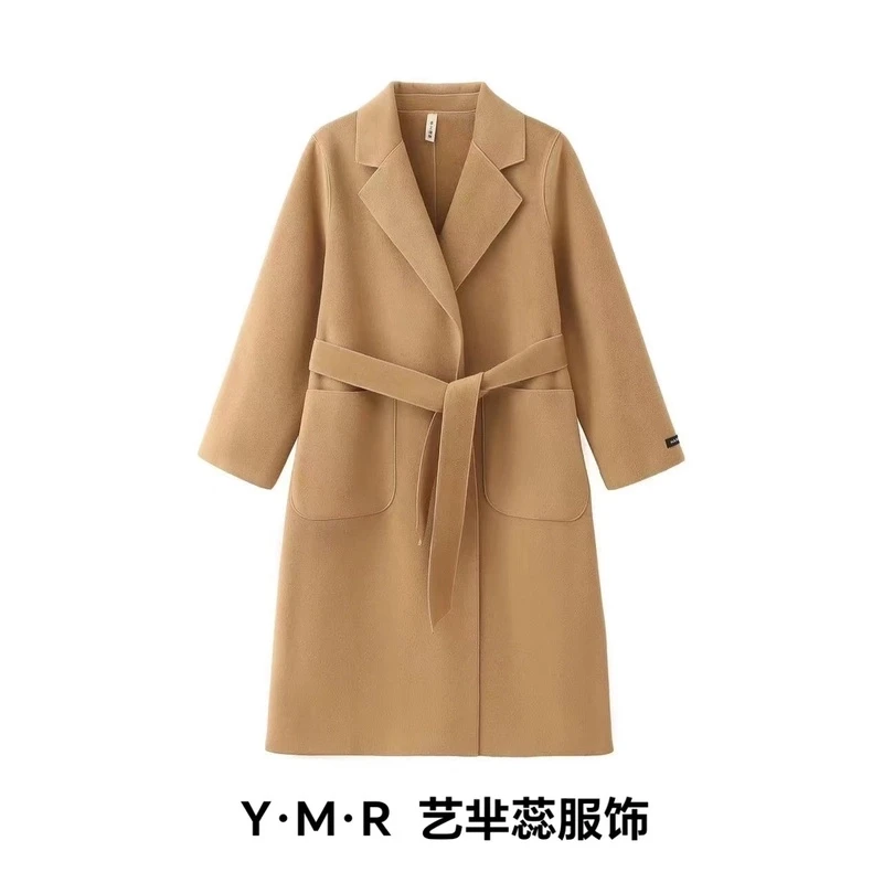 秋冬新款双面绒大衣女长款小个子宽松韩版外套【2311】