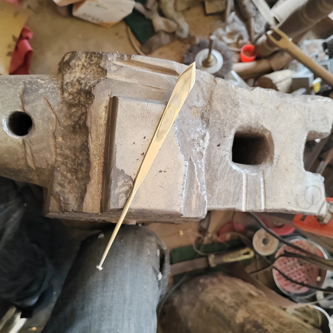 青铜敲猪刀阉割刀煽猪刀青铜刀头黄铜刀把瓜米刀直把