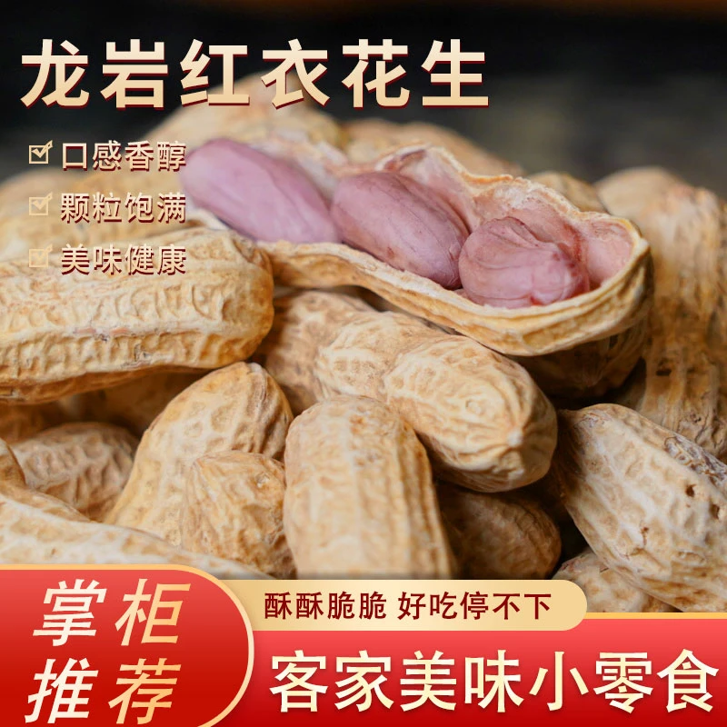 【新货】龙岩花生红衣花生带壳红衣花生五香即食休闲零食158g