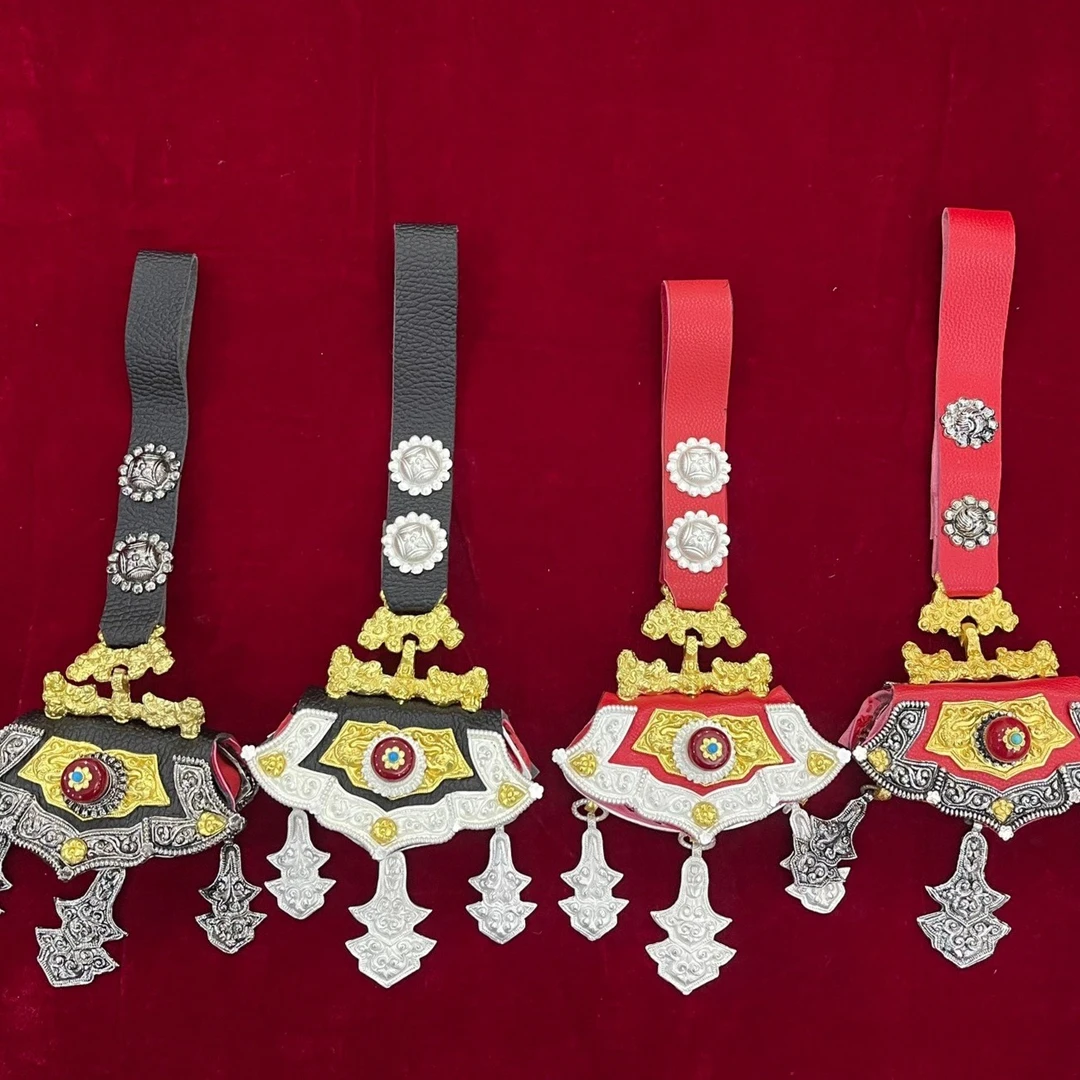 新世纪民族服饰男女士合金金属藏族服装藏袍腰间钱包配饰挂件腰链