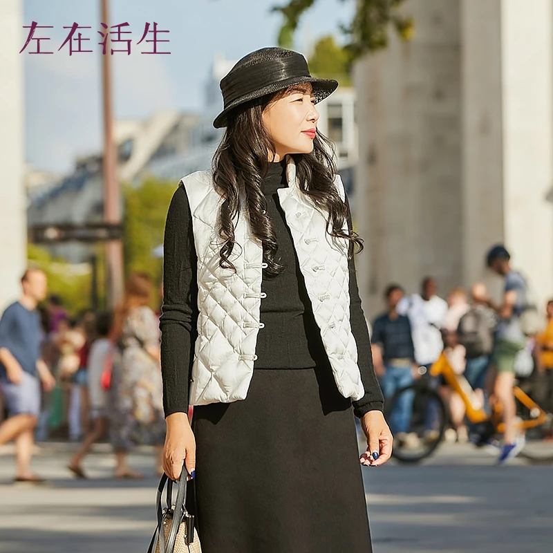 生活在左【袄·玉兔马甲】重磅真丝马甲3M新雪丽棉衣马甲1934049