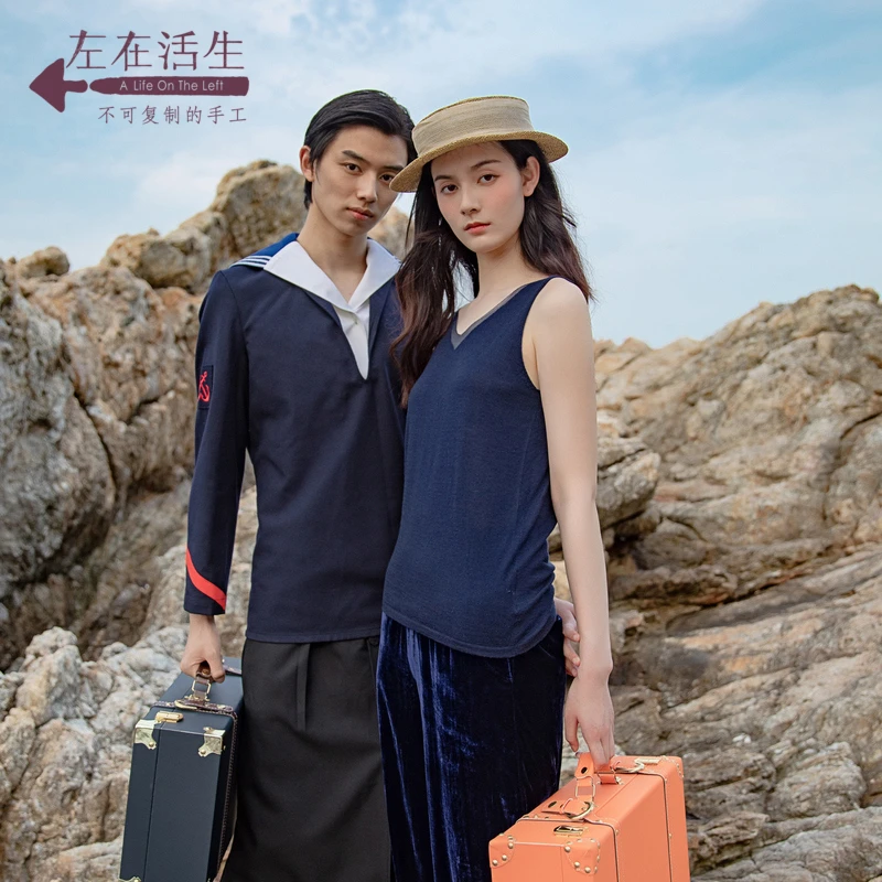 生活在左2023绵羊毛百搭时尚短款无袖套头毛衣上衣女背心1932385