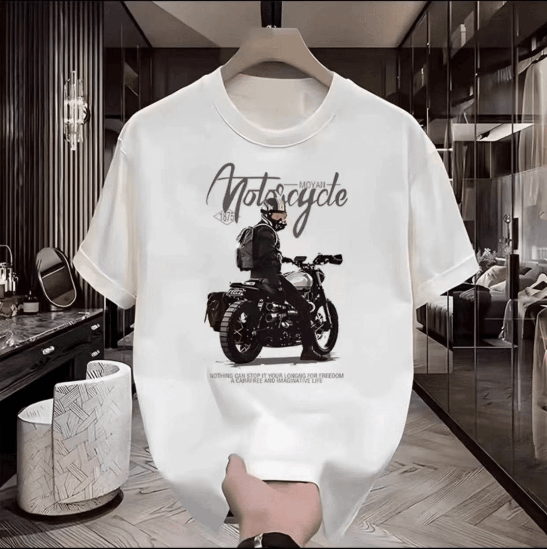 2024新款潮流时尚重磅棉短袖休闲上衣T恤时尚百搭a-1121