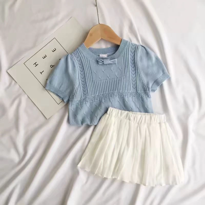 242-夏装女宝上衣夏女童宝宝冰丝t恤小童针织短袖衫儿童半袖衣服