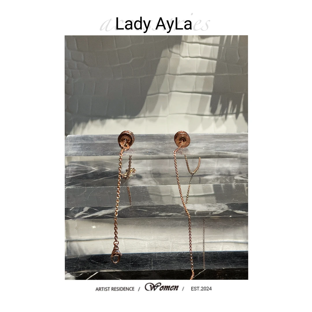 坠链均925银合成锆石 小蛮腰闪锆时尚百搭项链AL780