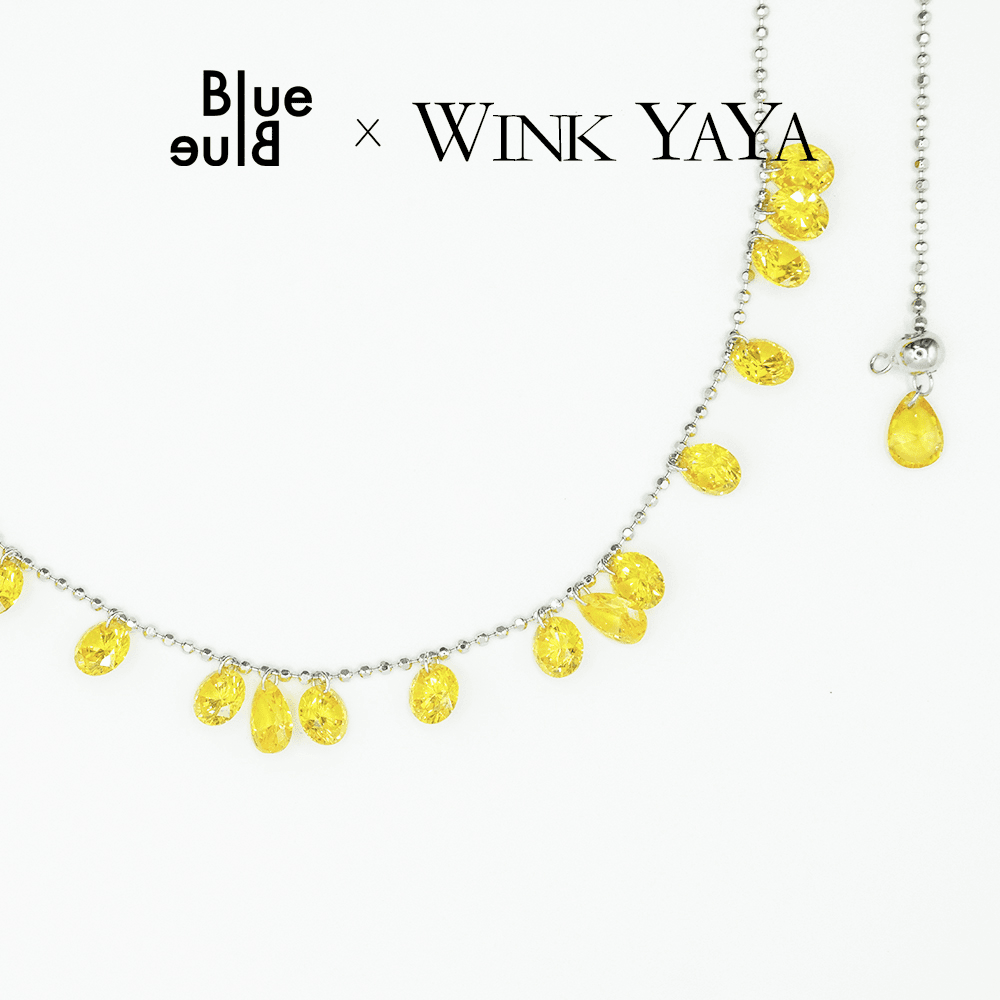 链子925银合成锆石 黄钻轻奢精致时尚气质项链AL893/AL833