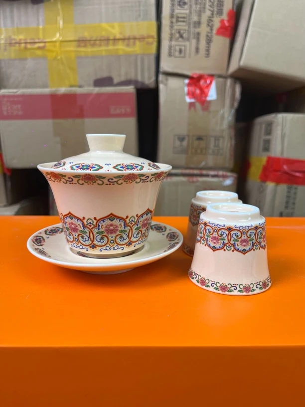 DH10敦煌一盖碗二杯茶具茶具