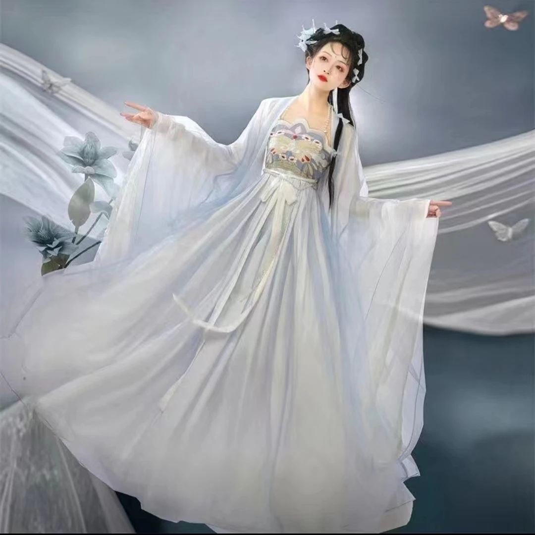 新人涨粉日常汉服古装古风仙气仙女裙汉元素直播间扣号链接 勿拍