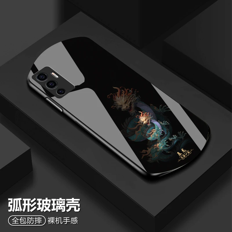 vivo S10E国风十二生肖手机壳弧形玻璃高颜值防摔保护套