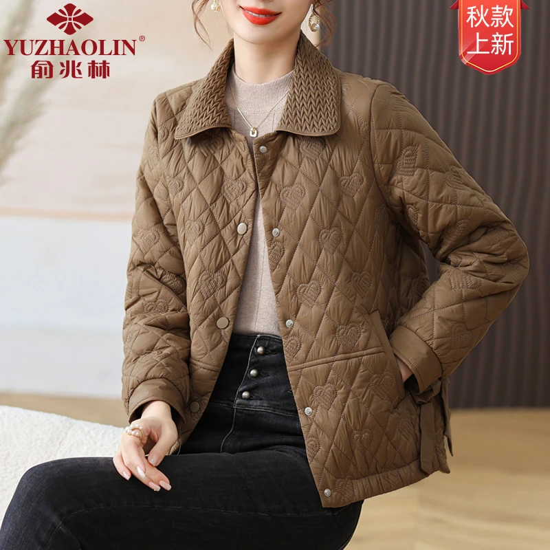 中年棉衣女冬装韩版加厚短款小个子妈妈秋冬时尚轻薄外套洋气新款