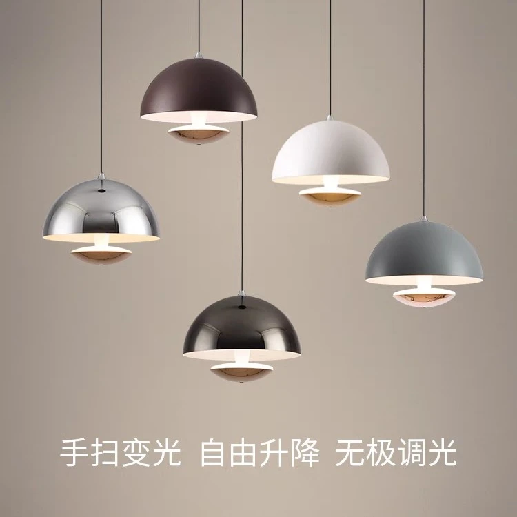 感应可升降床头小吊灯花苞轻奢主卧室奶油风现代简约儿童房吊线灯