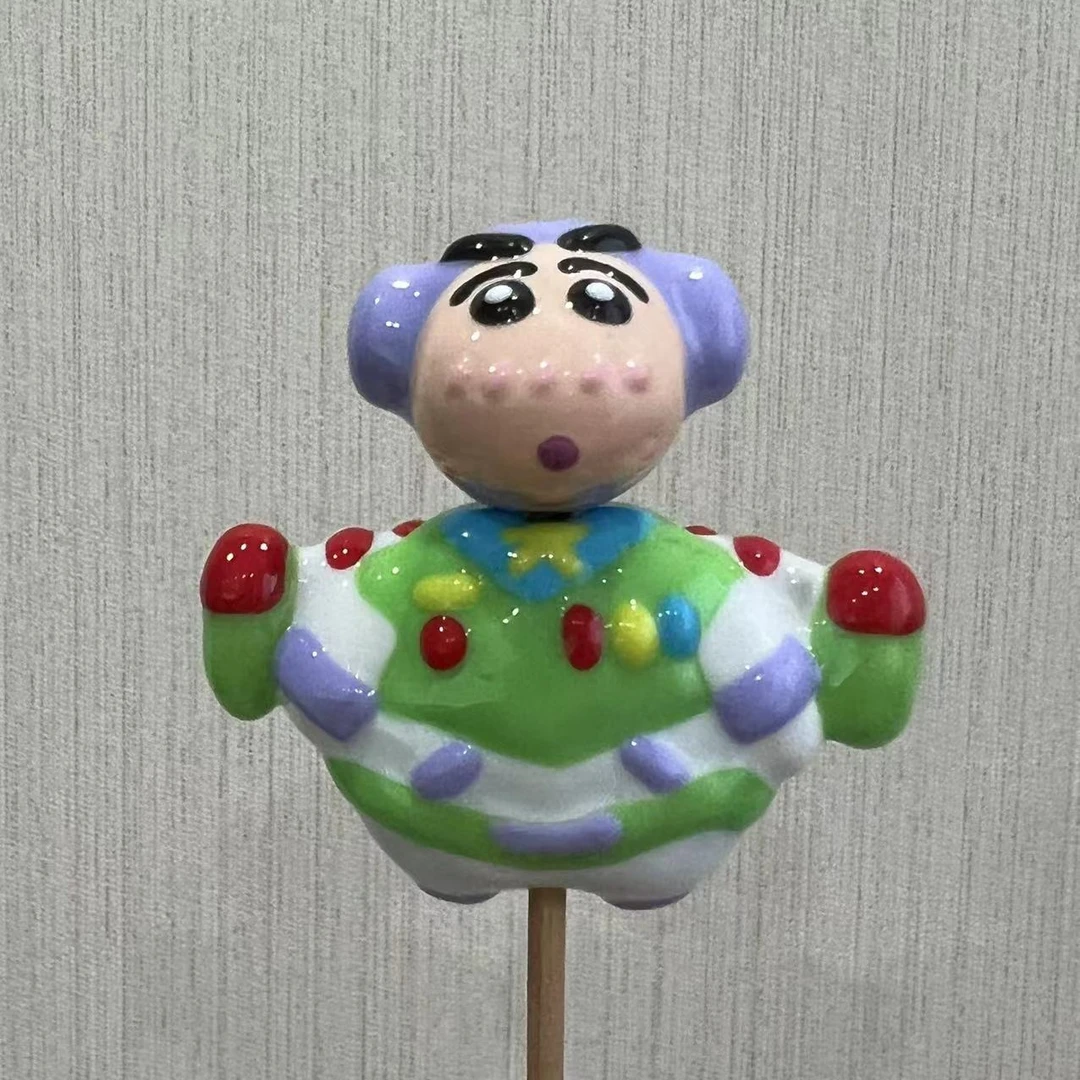 UU蜡笔小新衣服套装卡通纯手工手绘珠DIY手机链配件串珠