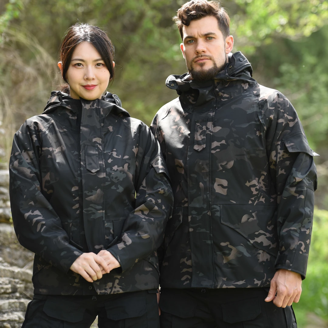 涵野三合一两件套迷彩服冲锋衣男冬季加绒加厚外套