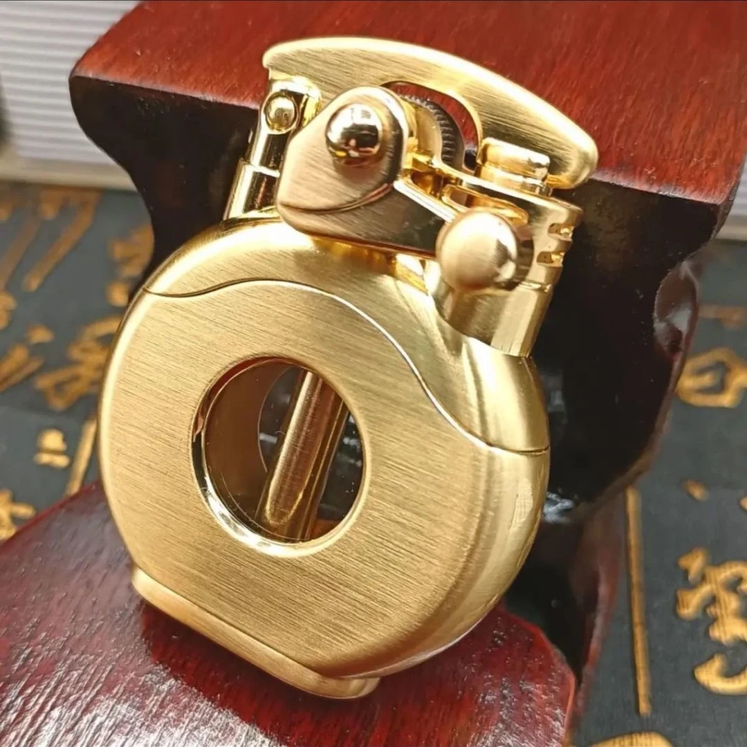 佐罗时尚油仓煤油打火机创意点火可视老式圆形怀旧个性一脚蹬高档