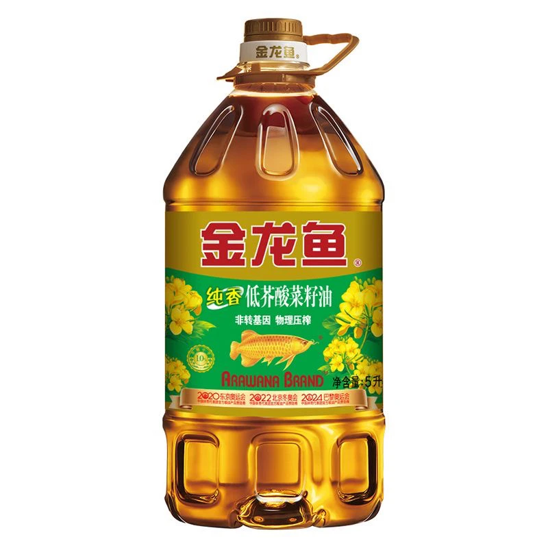 金龙鱼纯香菜籽油5升今天拍明天到