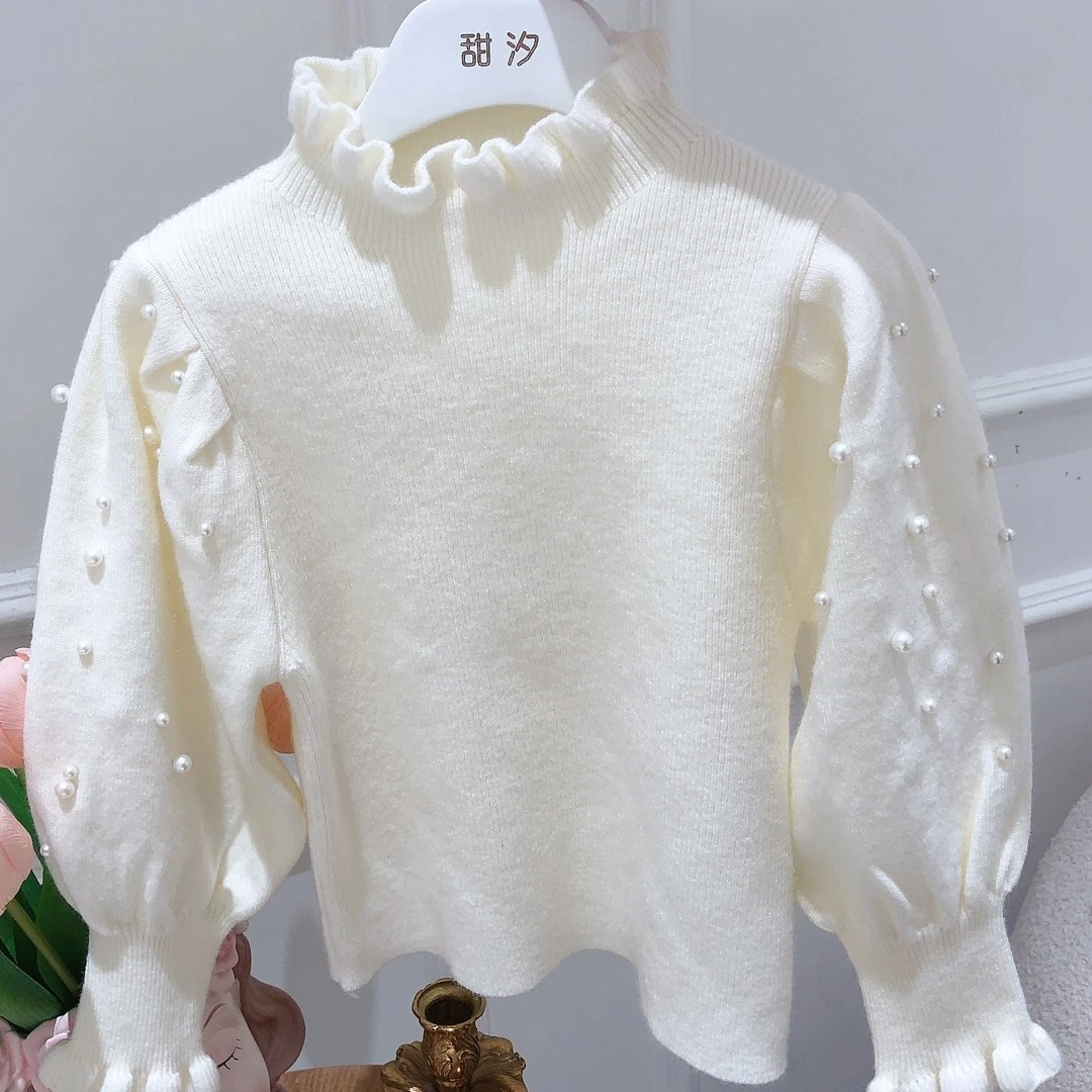 钉珠毛衣可爱白搭直播间实物为准