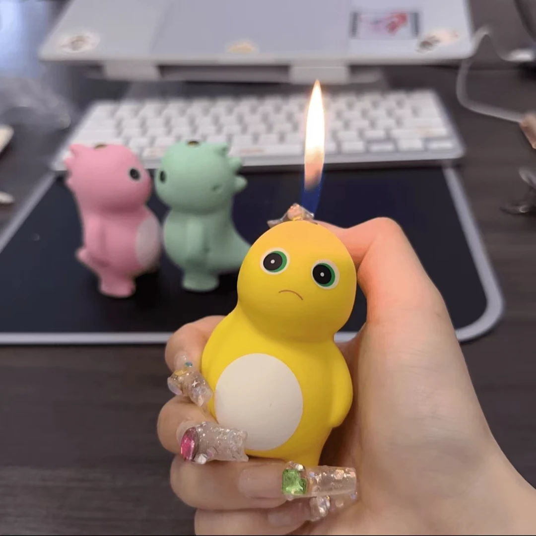 创意小奶龙打火机呆萌小奶龙趣味可爱卡通明火送男朋友女朋友礼物