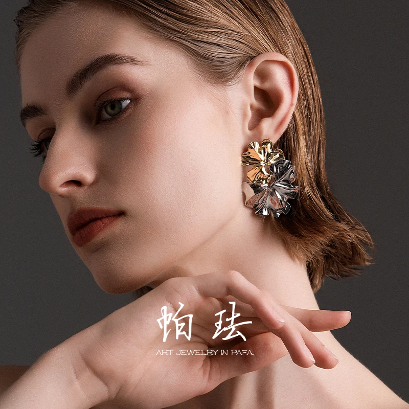 铜合金耳饰 【珊瑚】PAFA帕珐设计款珊瑚之谜花漾耳环气质轻奢时尚
