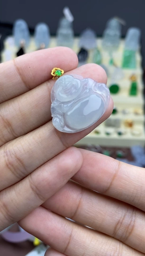 【闪购商品】翡翠颈饰18K金镶嵌吊坠