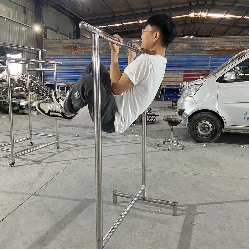 不锈钢落地简易晾衣架家用阳台挂衣架立式衣服不锈钢晾衣架落地式