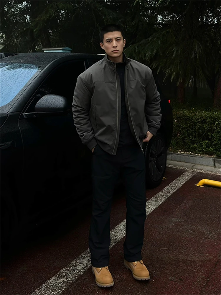 美式三防教练棉衣工装飞行夹克cleanfit户外机能棉服立领休闲外套