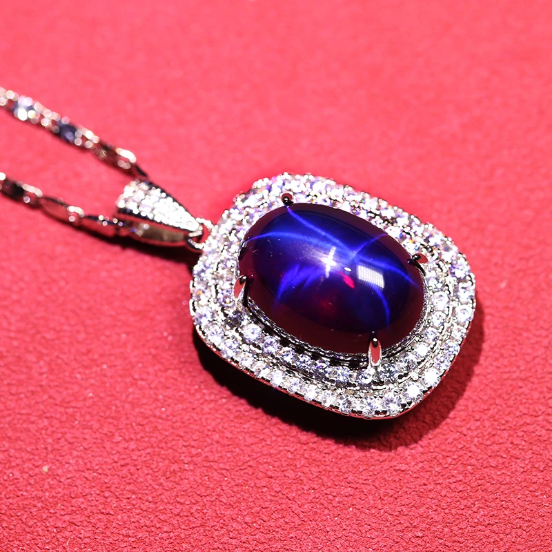 气质双层环包紫色星光宝石项链x334