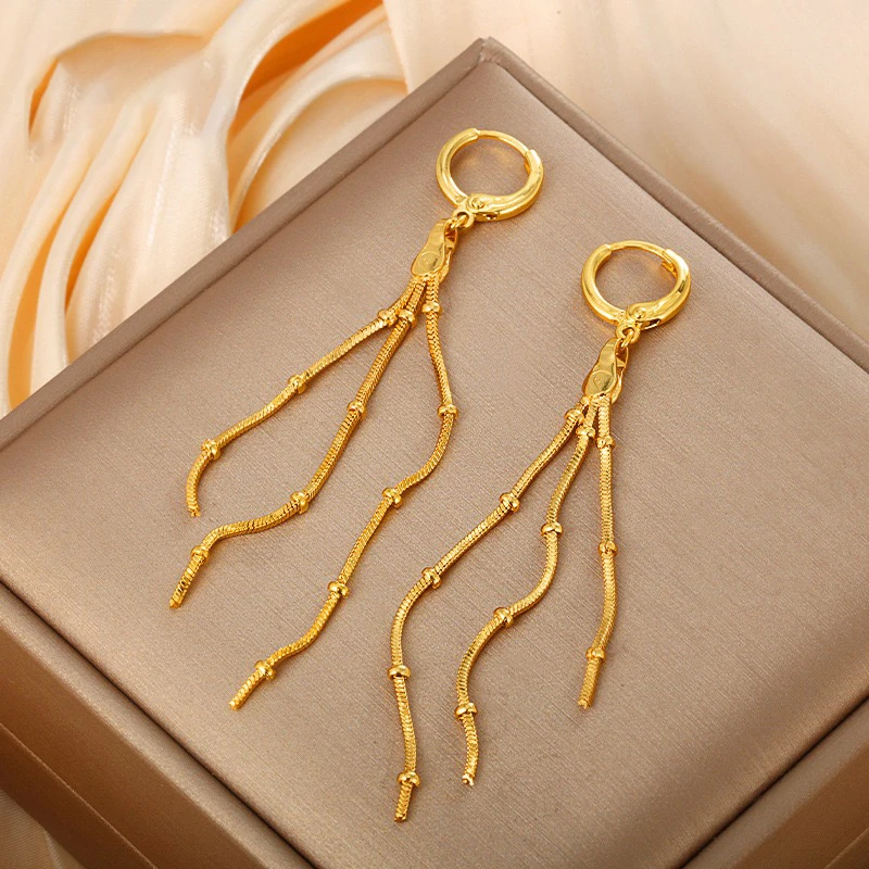 铜合金耳饰 女款气质网红轻奢时尚百搭ins个性简约小众金色耳线