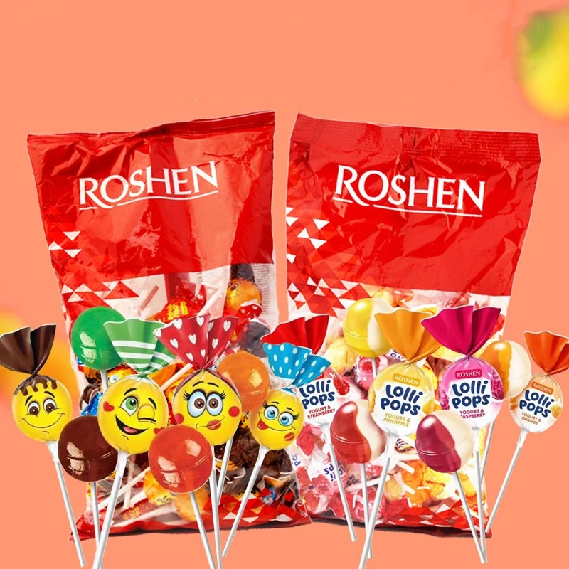 ROSHEN/如胜原装进口混合水果味乳酸味棒棒糖糖果喜糖920克