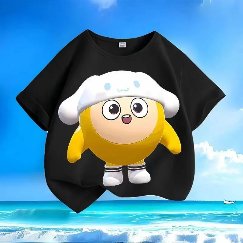 2024新款儿童纯棉纯棉亲子宝宝夏季半袖夏款印花圆领洋气宽松