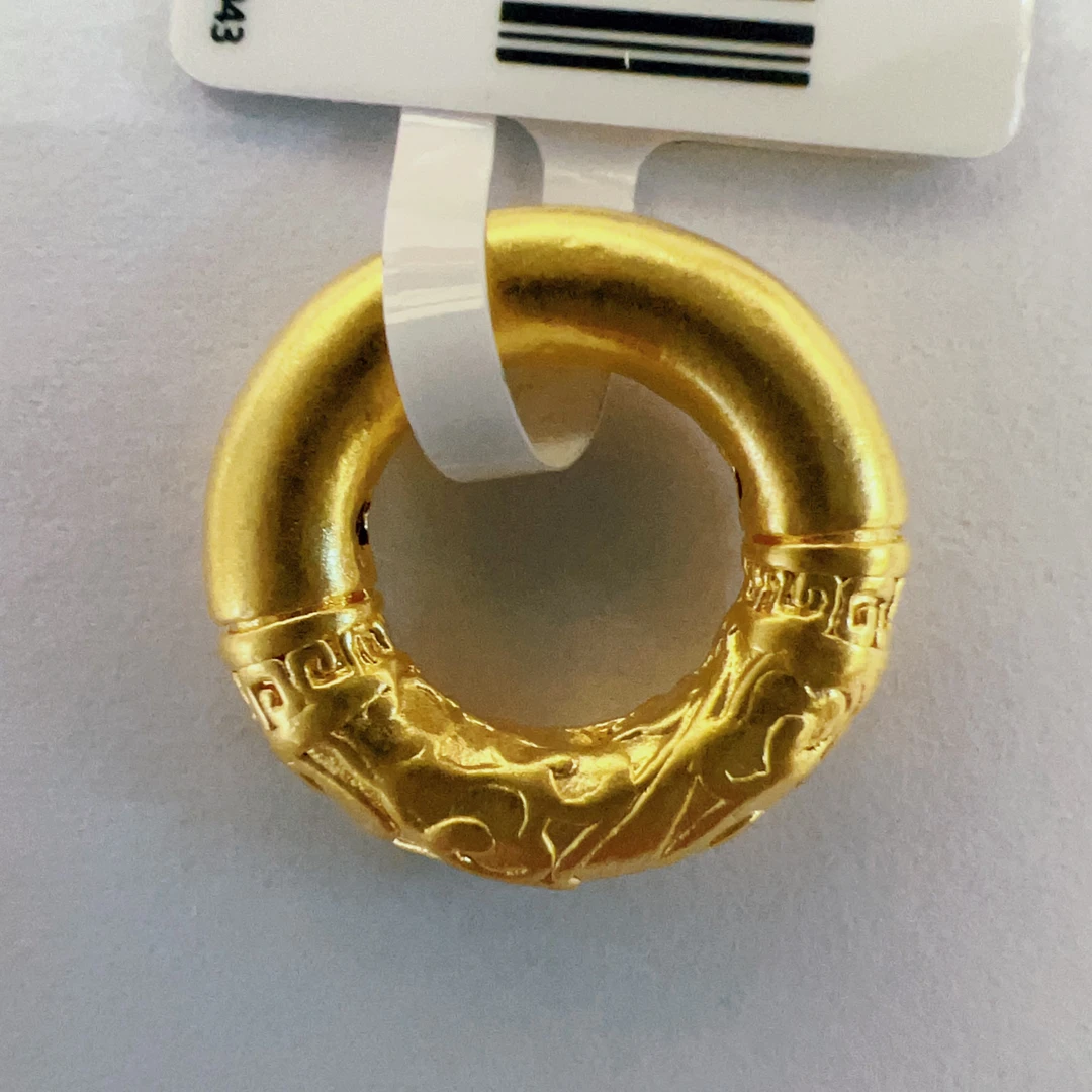 【夏夏专享】足金999  平安扣吊坠  孤品 0.32