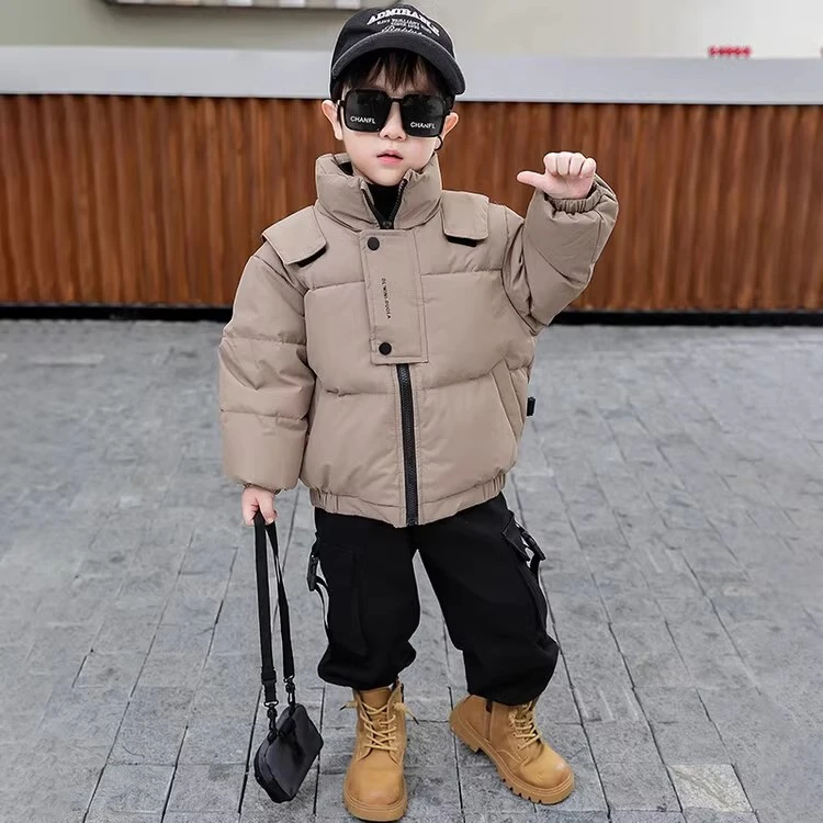 男童羽绒棉服冬季2025新款帅气加厚宝宝羽绒棉服棉衣儿童冬装外套