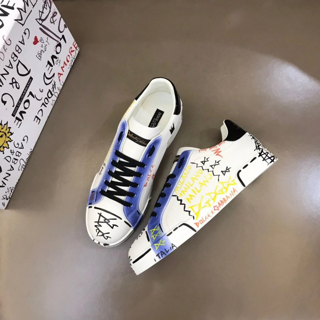 欧洲站秋季低帮新款男鞋休闲运动鞋皮板鞋D潮牌涂鸦g开车男鞋ing