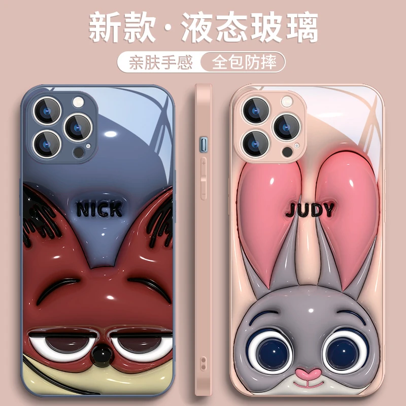 适用于苹果/华为/小米/OPPO/VIVO高颜值疯狂动物城朱迪尼克手机壳