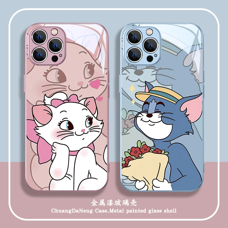 适用于苹果/华为/小米/vivo/oppo新款汤姆玛丽猫情侣秀恩爱手机壳