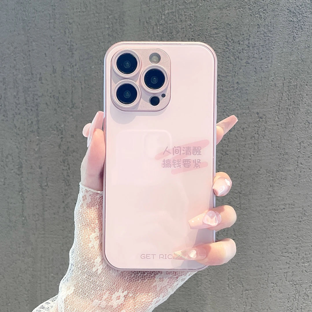 适用玻璃壳苹果iPhone/华为荣耀/OPPO/VIVO/小米手机壳14/13个性