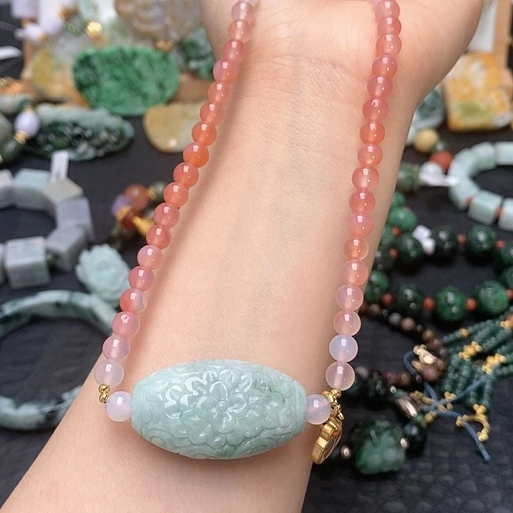 翡翠手链未镶嵌一套36