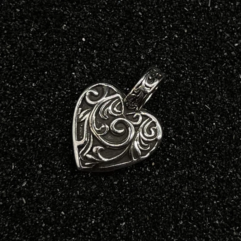 吊坠925银 Boer卷草爱心·复古藤蔓吊坠《B12-11》