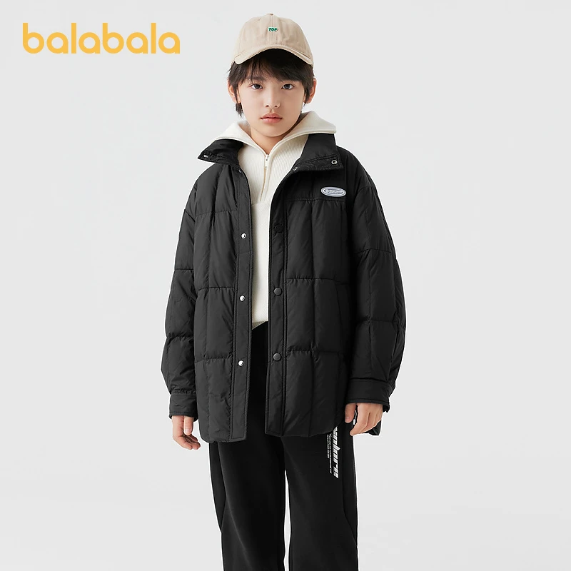 巴拉巴拉童装男童中长款羽绒服秋冬中大童女童外套202423107207