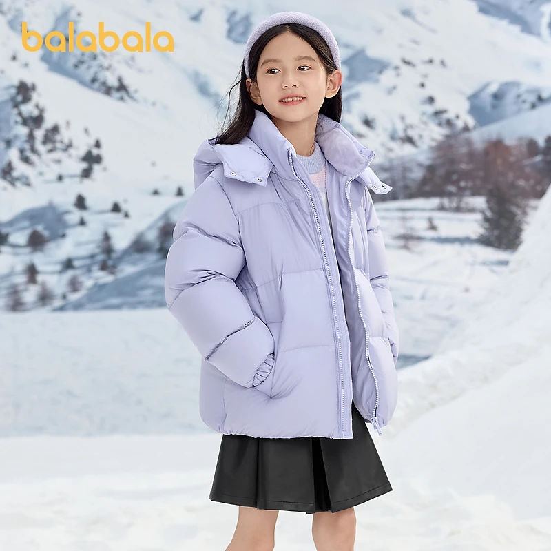 巴拉巴拉童装儿童羽绒服冬季2024男女童保暖连帽外套
