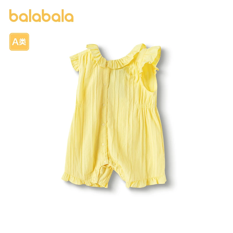 巴拉巴拉宝宝连体衣婴儿哈衣爬服女童夏装两面穿甜美208224120001