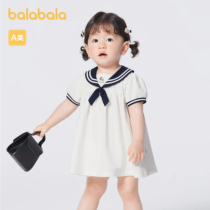巴拉巴拉婴儿连衣裙女童裙子宝宝公主裙夏装学院风萌208224111044
