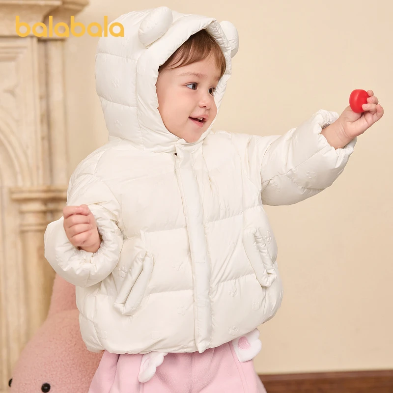 巴拉巴拉婴儿羽绒服男童冬季女童短款外套时髦洋气潮流萌